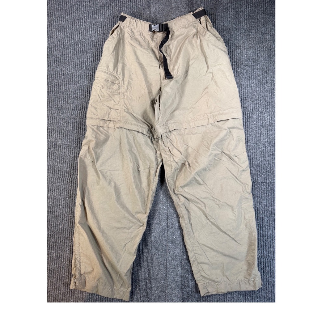 REI Convertible Hiking Pants Womens Small Petite Tan Khaki Zip Off Cargo Nylon